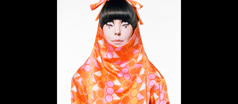Peggy Moffitt modeling Rudi Gernreich designs, 1966. Photograph by William Claxton. 