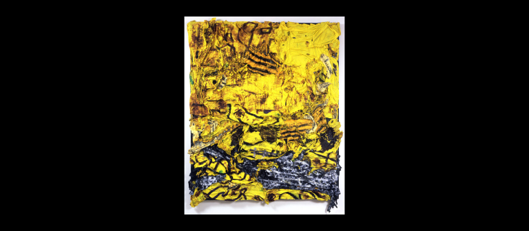Angel Otero, "Untitled," oil skins on canvas, 2010. 