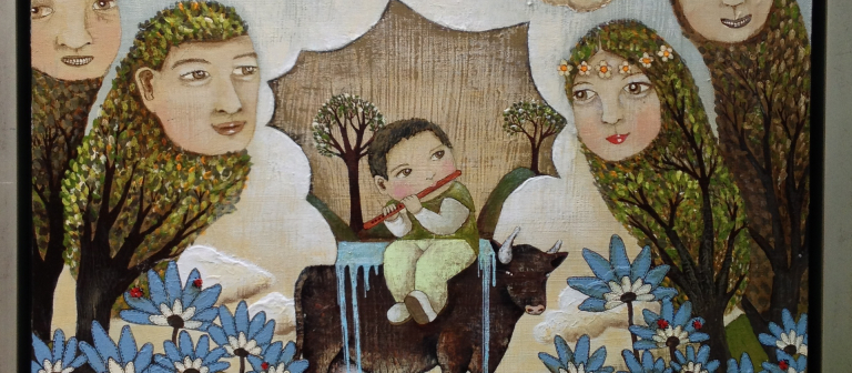Carrie Chau, "Nature" (poster for Heifer International charity), 2009.