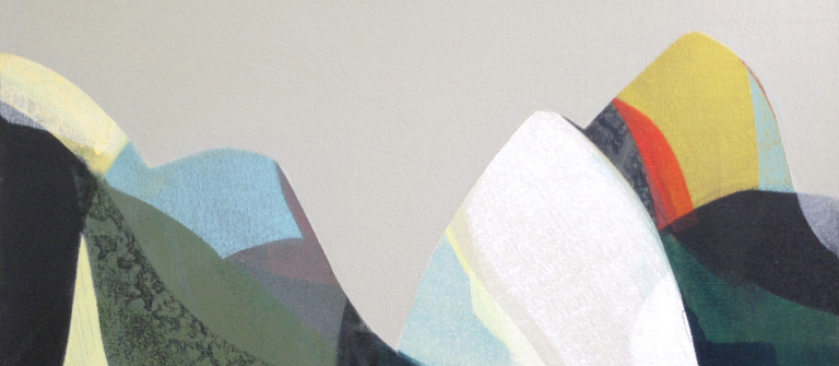 katherine sandoz, "(tahoe hybrids) no. 3," water-based media on canvas, 20" x 24", 2013