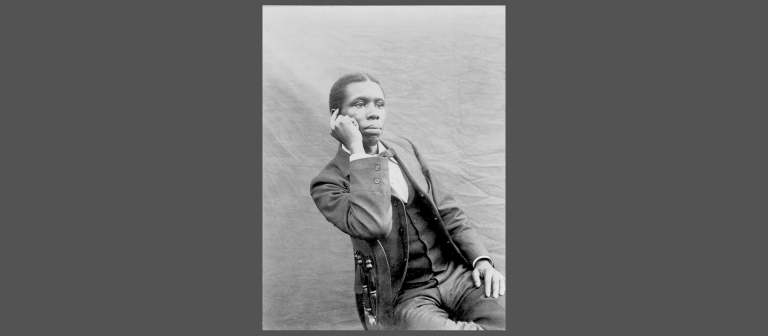 Portrait of African American writer Paul Laurence Dunbar