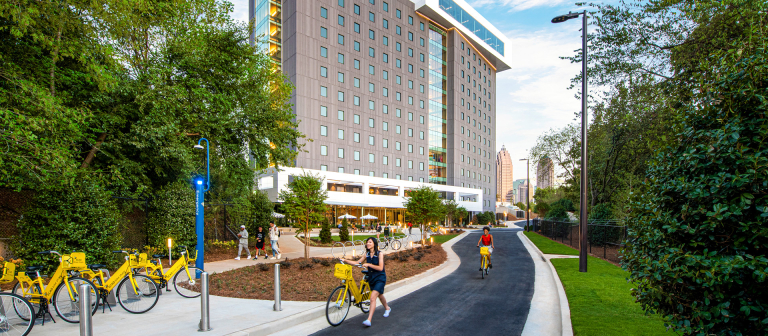 Exterior of residence hall FORTY at SCAD Atlanta