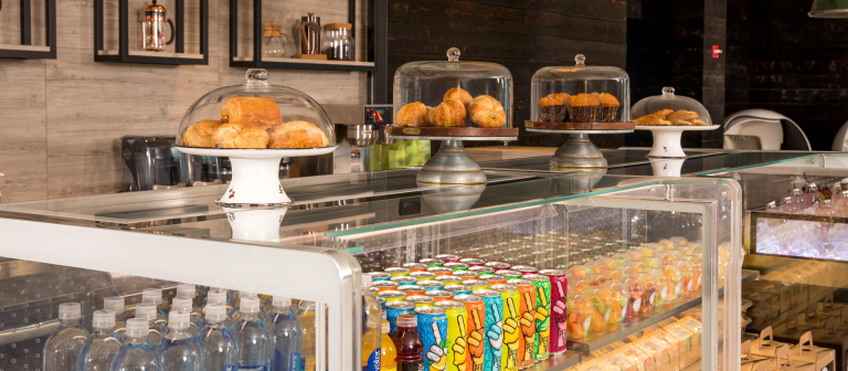 Food and beverages on display at SCAD dining option The Hub