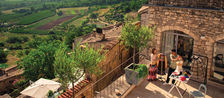Students working on terraces at SCAD Lacoste