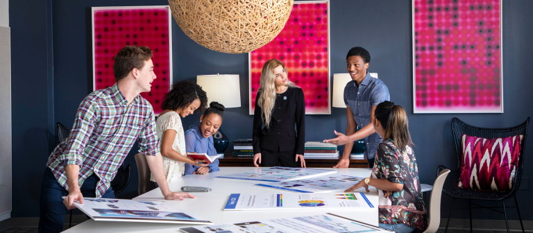 Students discussing project at SCADpro