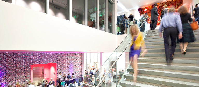 Interior lobby of SCAD Museum of Art