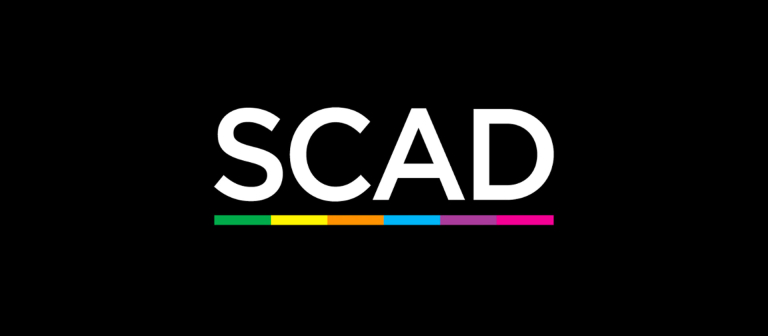 SCAD logo on black