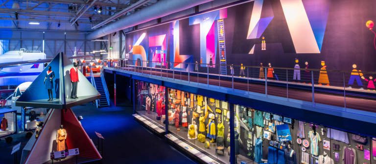 SCAD student designs original digital mural for Delta Flight Museum