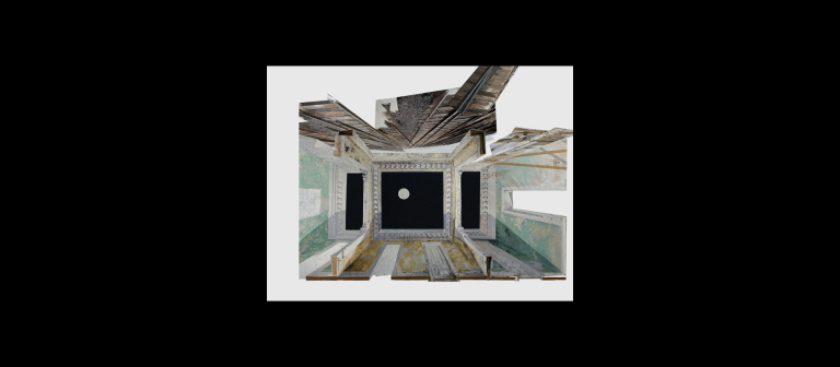 Adam Cvijanovic, "Reconstruction," site-specific painting installation, 2013.