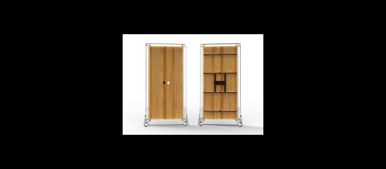 Daniel Brookman, "Yu Plank Door," reclaimed black walnut and wormy chestnut.