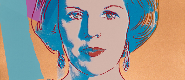 Andy Warhol, "Reigning Queens (Royal Edition): Queen Beatrix of the Netherlands," 1985