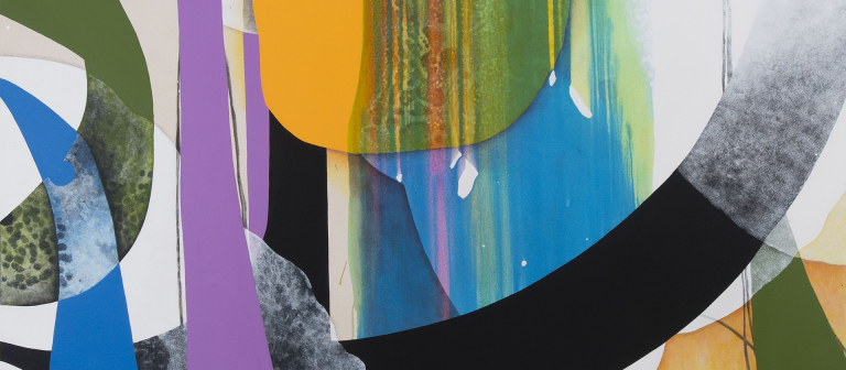 Carrie Moyer, "Pirate Jenny," acrylic and graphite on canvas, 72" x 72", 2013. 