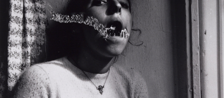 Francesca Woodman, "Talking To Vince," gelatin silver print, c.1980. Francesca Woodman, "Talking To Vince," gelatin silver print, c.1980.