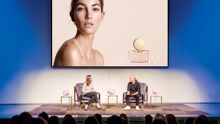 Jason Wu sharing insights with a packed audience at the annual SCADstyle event. 