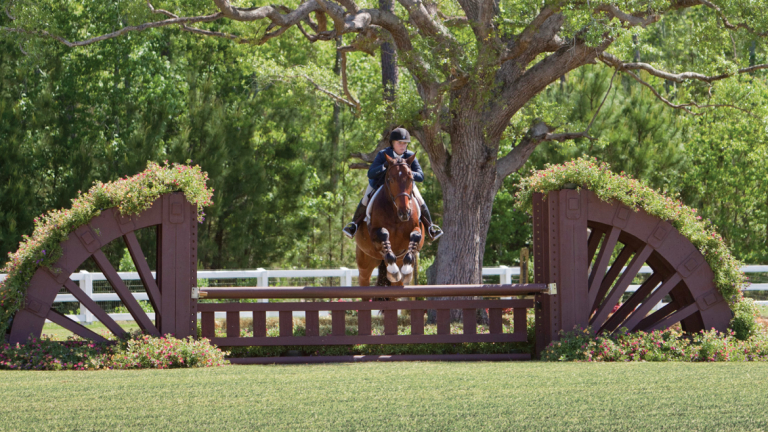 Equestrian student competing in championship Equestrian student Kels Bonham competing in hunter trials