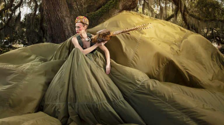 SCAD fashion alumna Caroline Mae Heidenreich work inspired by vintage materials like parachutes