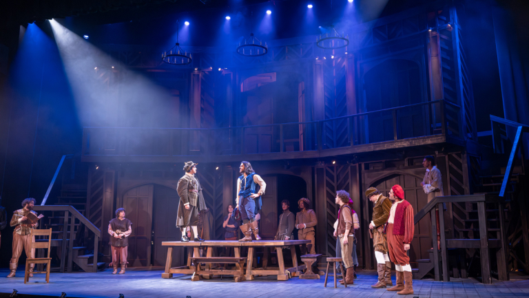 Shakespeare In Love rehearsal image on stage