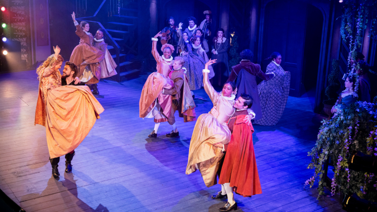 Shakespeare In Love rehearsal image on stage