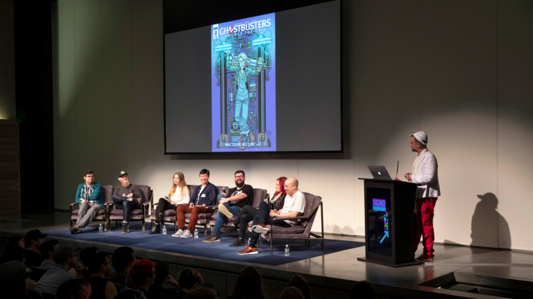 Students attend a comic arts panel at SCAD Savannah