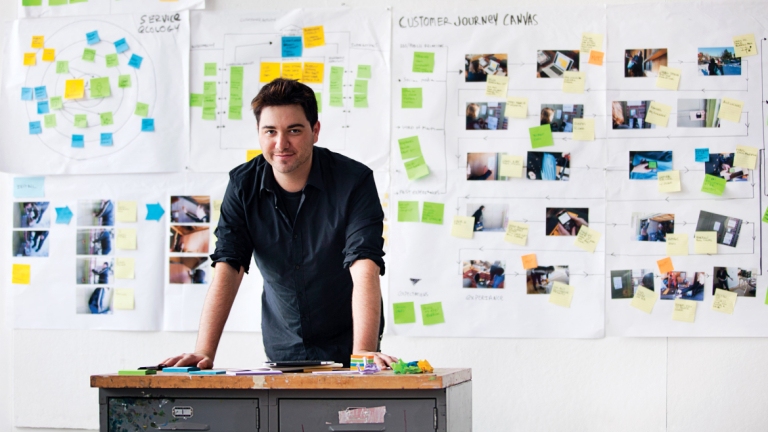 Service design student researching project