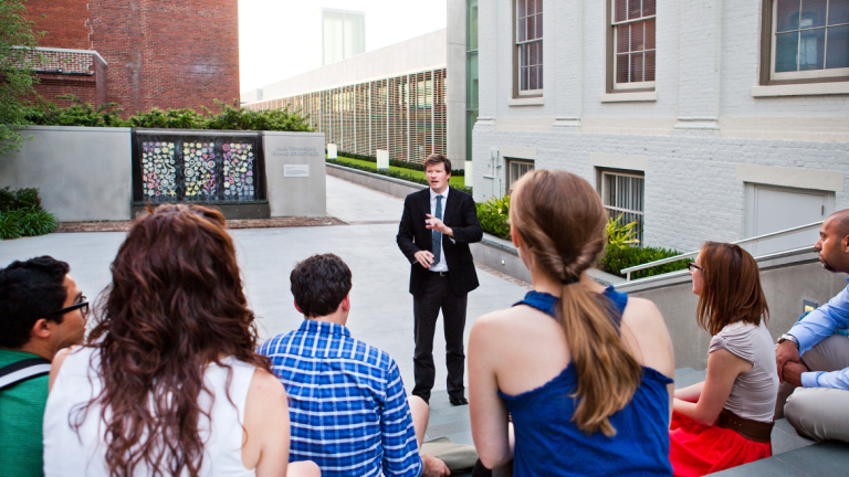 Professor Ryan Madson with students Professor Ryan Madson with students