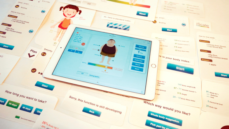 User experience design student work, iScale by Yi Hao