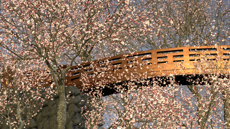 Visual effects student work, Cherry Blossoms by Mei-Chieh Chen