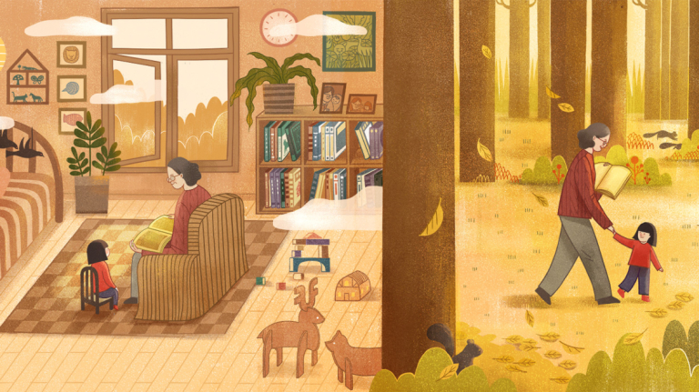 Illustration student work "The Walk" by Hanrou Li earns Red Dot recognition