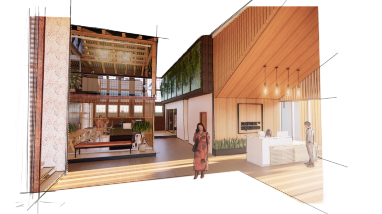 Interior design student work "A Workplace for Nature Squared"