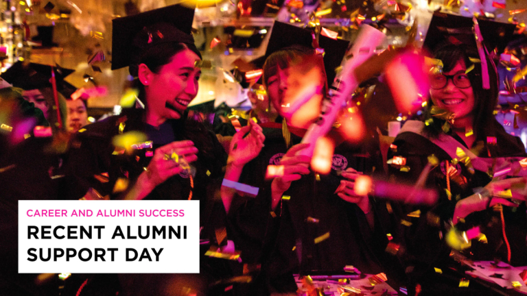 students celebrating graduation