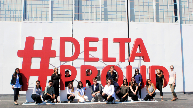 Students who participated in a SCADpro project for Delta Air Lines