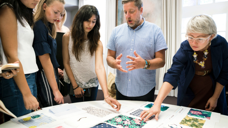 Students participate in a kick off for the SCADpro and Draper James collaboration