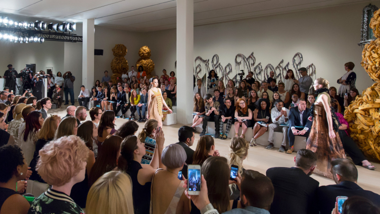 Models walking runway at SCAD Fashion Show Models walking runway at SCAD Fashion Show