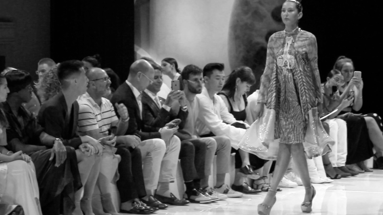 Video still from SCAD fashion runway show