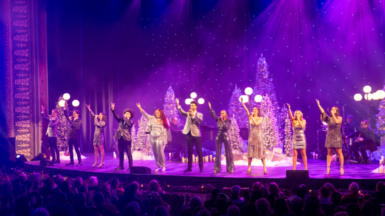 Performers on theater stage