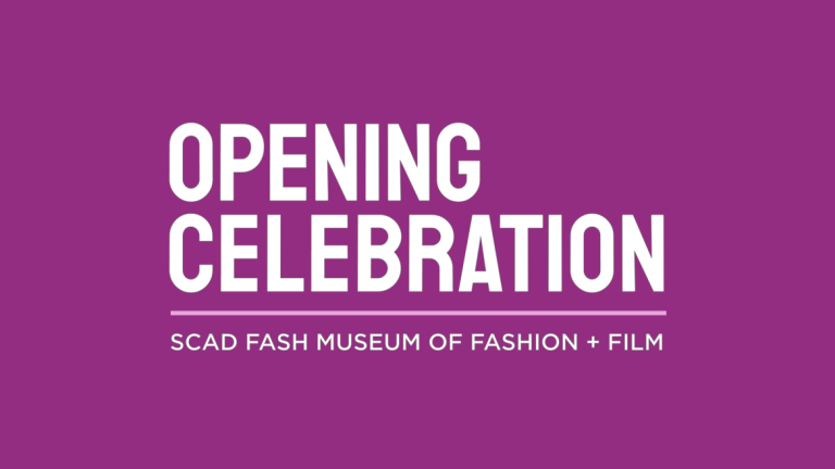 graphic for opening celebration at scad fash