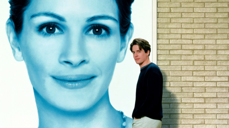 Film poster for Notting Hill featuring Julia Roberts and Hugh Grant