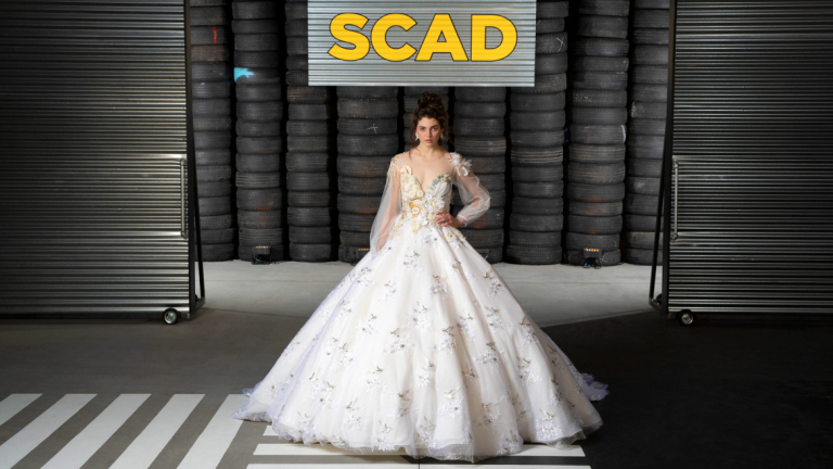 Bridal gown walks the runway at the 2019 Fashion Show