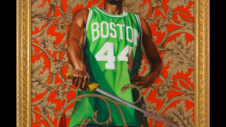 Kehinde Wiley, "Alexander the Great," oil and enamel on canvas, 6' x 5', 2007.
