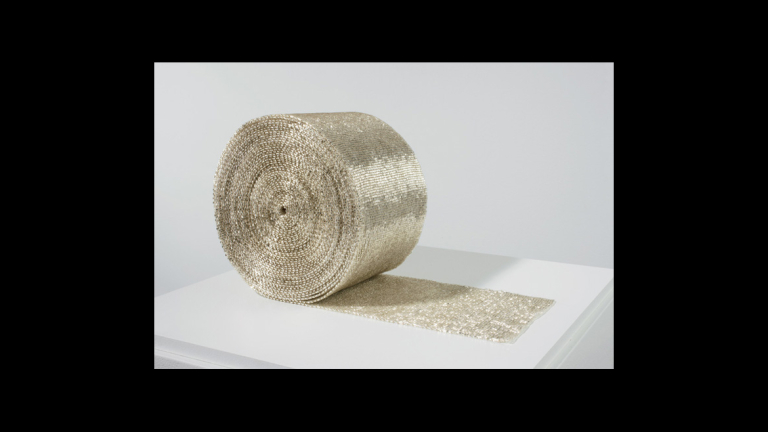 Liza Lou, "Roll," cotton, glass beads, 2007-08.