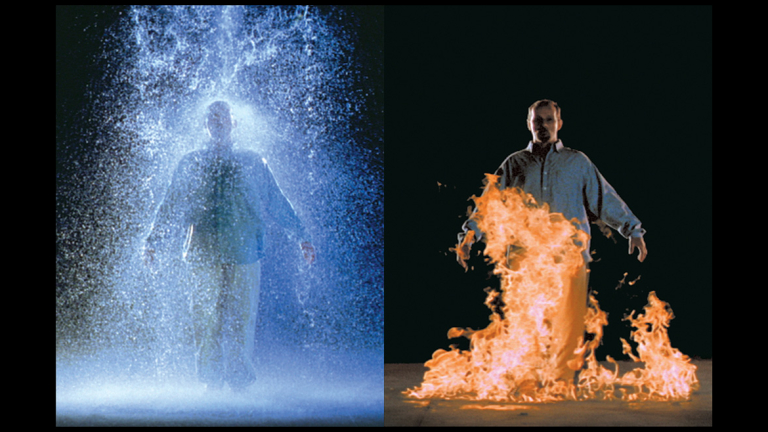 Image credit: Bill Viola, The Crossing, video/sound installation, 1996.