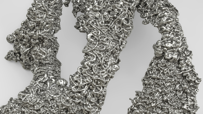 Lynda Benglis, Figure 2, aluminum, 2009.