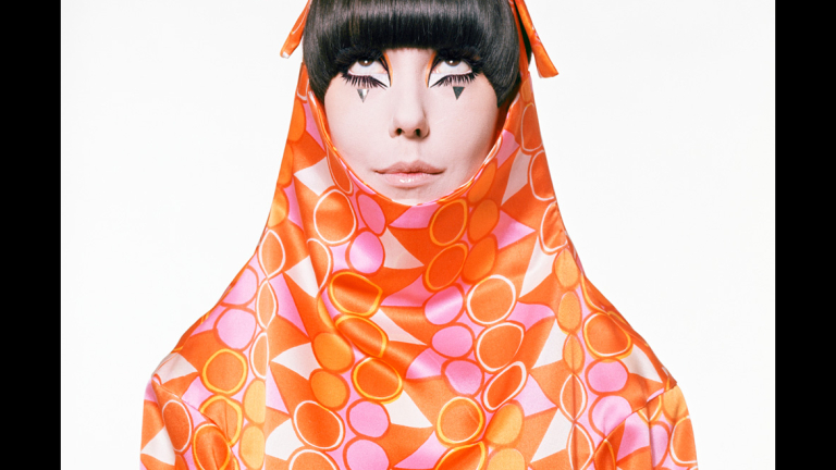 Peggy Moffitt modeling Rudi Gernreich designs, 1966. Photograph by William Claxton. 
