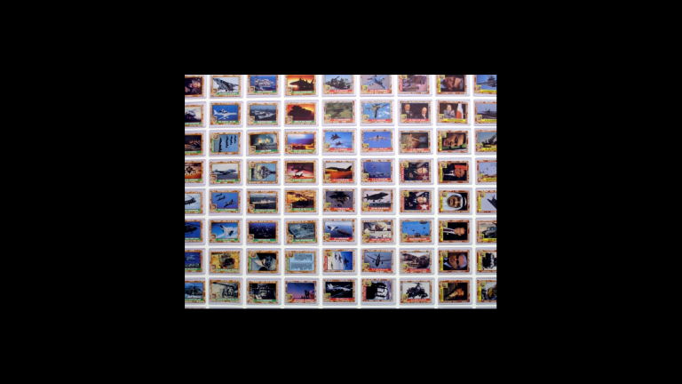Siemon Allen, "Cards," installation, trading cards, sleeves, dimensions variable, 2005 - 2012.