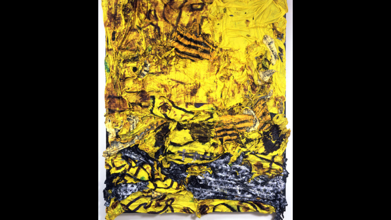 Angel Otero, "Untitled," oil skins on canvas, 2010. 