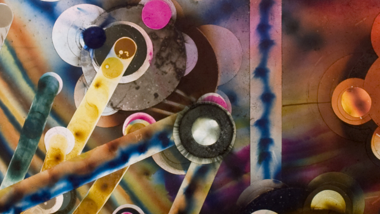 Rosemarie Fiore, "Firework Drawing #6," lit firework residue on paper, 2009.