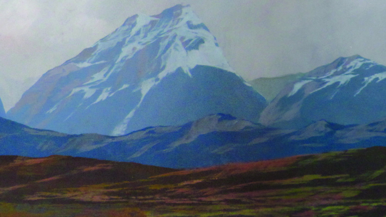 Adam Cvijanovic, "Rolling Panorama Number 1" (detail), flash paint on Tyvek®, dimensions variable, 2012.