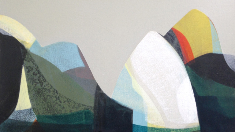 katherine sandoz, "(tahoe hybrids) no. 3," water-based media on canvas, 20" x 24", 2013