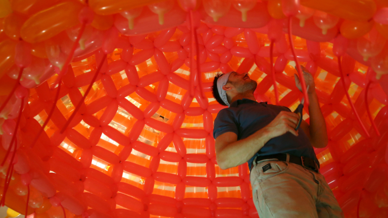 Experience SCAD alumnus Jason Hackenwerth's installation 'Aries' at the Mandarin Oriental 