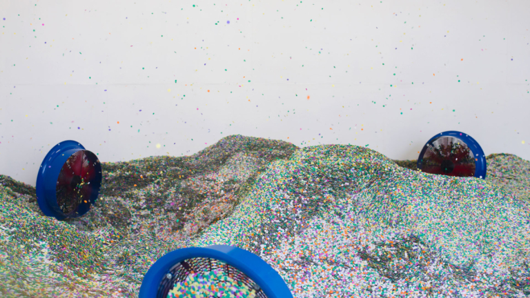 Signature image for Lara Favaretto exhibition at SCAD Museum of Art
